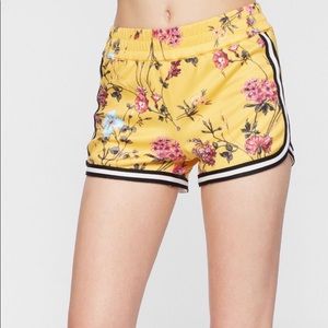 NWT Pam & Gela Fineline Floral Dolphin shorts